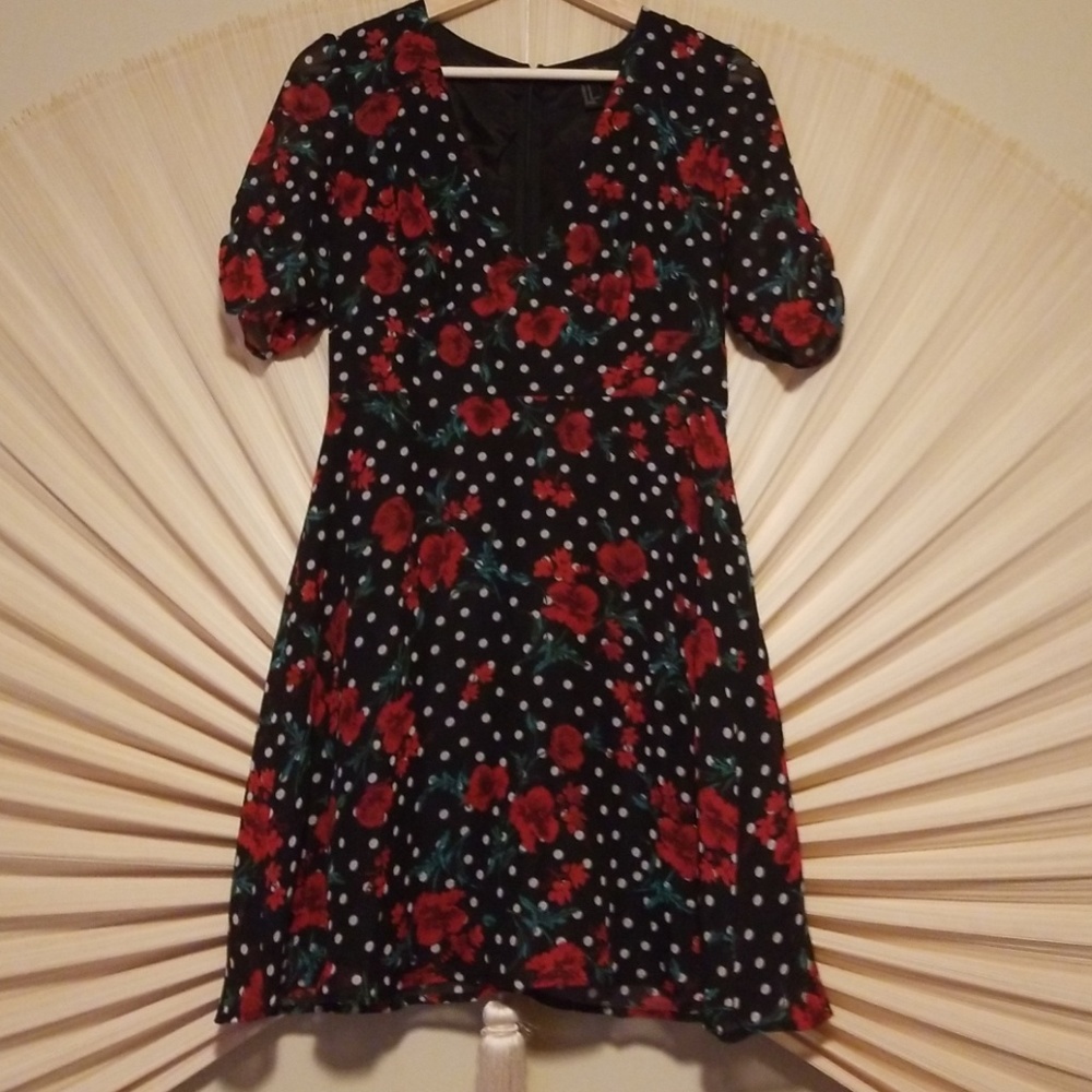 Forever 21 Polka Dot Floral Dress